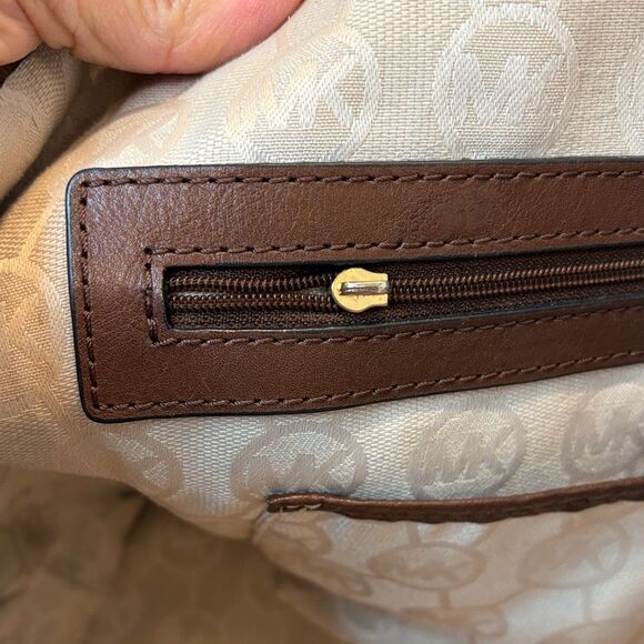 Michael Kors Purse Handbag Marina Large Canvas Tote - HTF Pocketbook - Picture 14 of 15